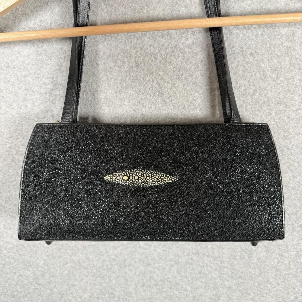 Vintage mini beaded bag purse black shoulder 90s - Picture 5 of 8
